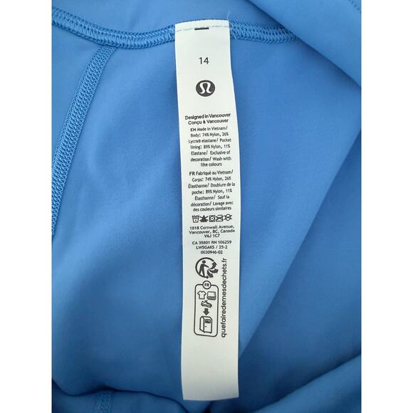 LULULEMON Wunder Under SmoothCover High-Rise Tights 28" Size 14 Pool Party NWT - Picture 4 of 5